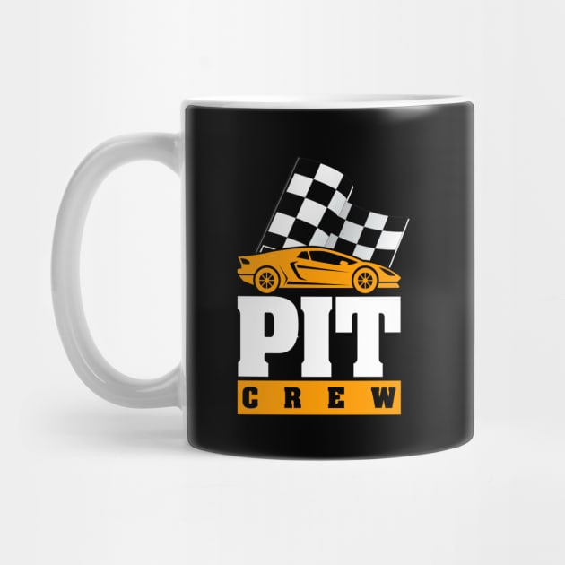 'Pit Crew Checkered Flag' Cool Car Racing Gift by ourwackyhome